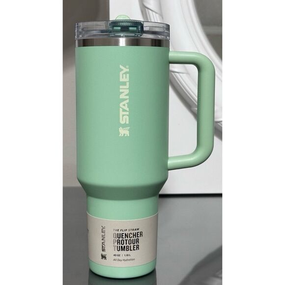 STANLEY QUENCHER PROTOUR FLIP STRAW 40OZ TUMBLER, PISTACHIO GREEN - Picture 2 of 5